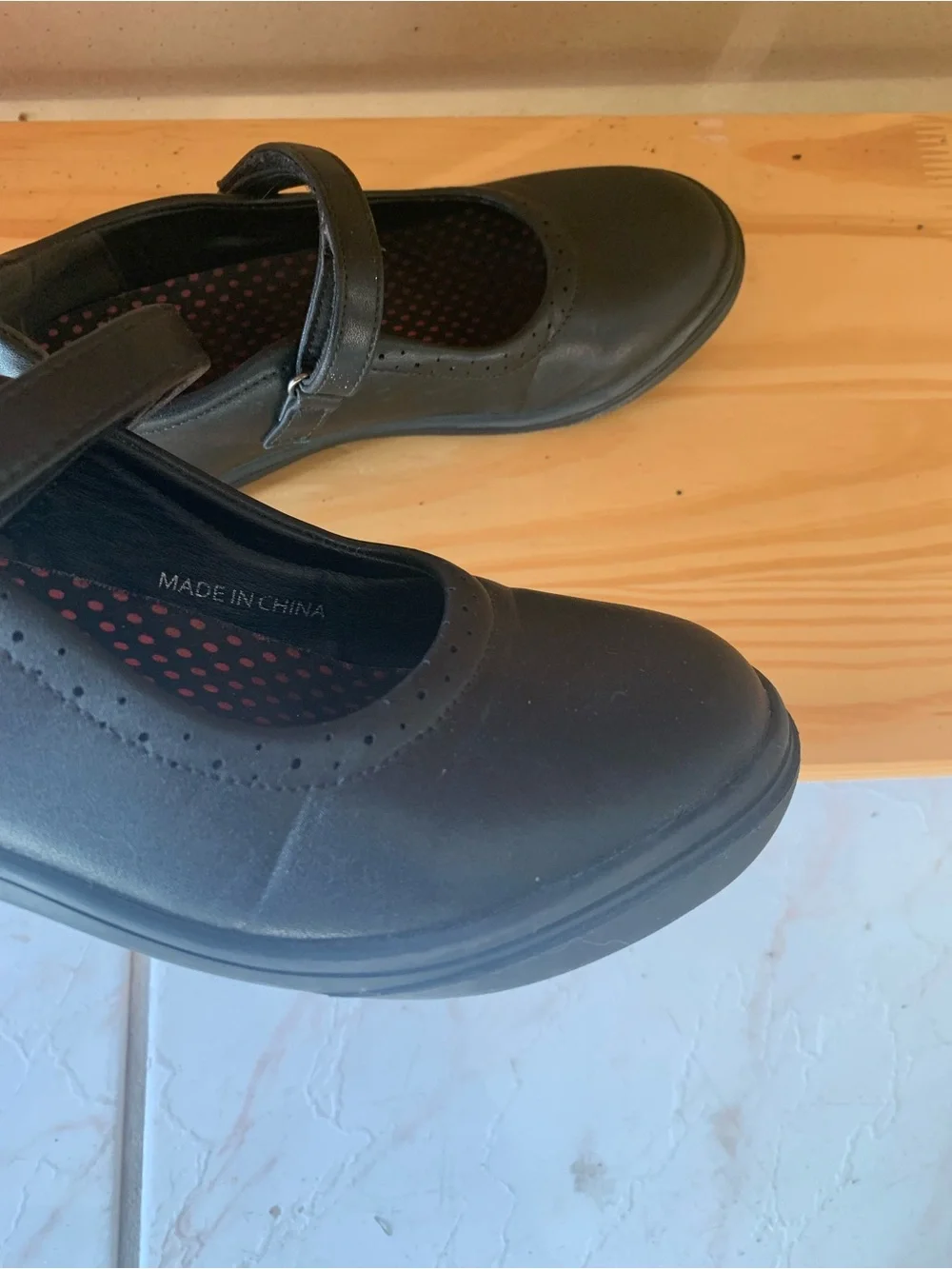 Girls Black Mary Jane School Shoes